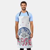 独立記念日アメリカンイーグルスター エプロン (着用した状態)