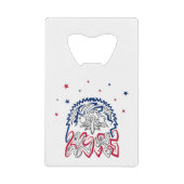 独立記念日アメリカンイーグルスター クレジットカード栓抜き (正面)