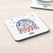 独立記念日アメリカンイーグルスター コースター (左側)