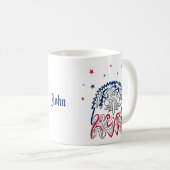 独立記念日アメリカンイーグルスター コーヒーマグカップ (正面右)