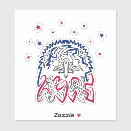 独立記念日アメリカンイーグルスター シール (シート)