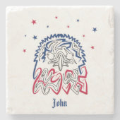 独立記念日アメリカンイーグルスター ストーンコースター (正面)