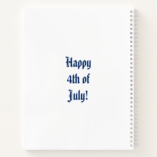 独立記念日アメリカンイーグルスター ノートブック (裏面)