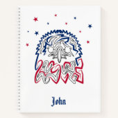 独立記念日アメリカンイーグルスター ノートブック (正面)