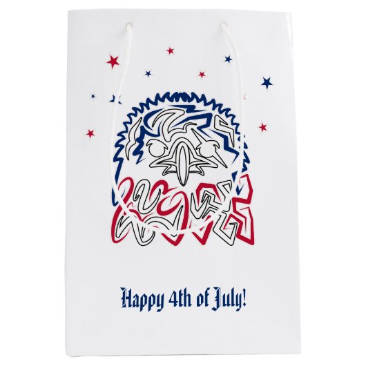 独立記念日アメリカンイーグルスター ミディアムペーパーバッグ (正面)