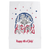 独立記念日アメリカンイーグルスター ミディアムペーパーバッグ (裏面)