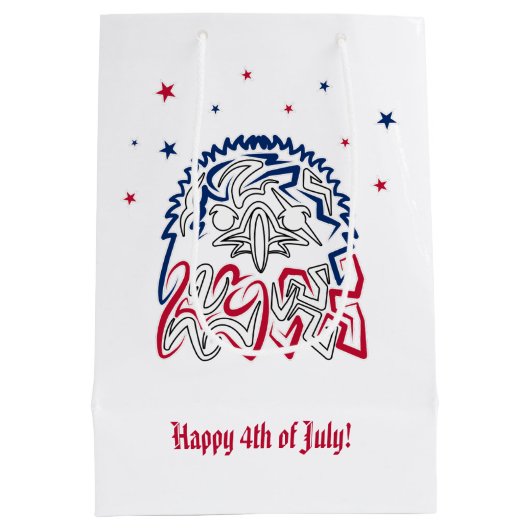 独立記念日アメリカンイーグルスター ミディアムペーパーバッグ (裏面)