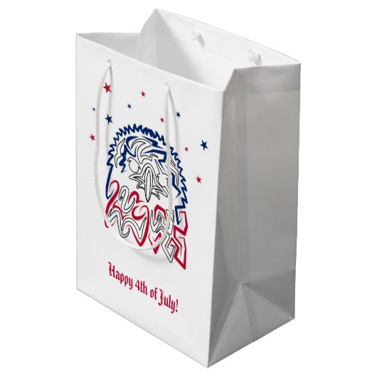 独立記念日アメリカンイーグルスター ミディアムペーパーバッグ (裏面アングル)