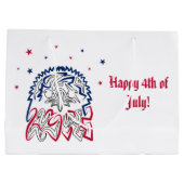 独立記念日アメリカンイーグルスター ラージペーパーバッグ (裏面)