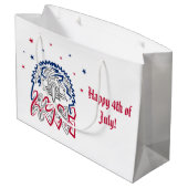 独立記念日アメリカンイーグルスター ラージペーパーバッグ (裏面アングル)