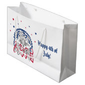 独立記念日アメリカンイーグルスター ラージペーパーバッグ (正面アングル)