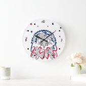 独立記念日アメリカンイーグルスター ラージ壁時計 (ホーム)