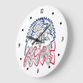 独立記念日アメリカンイーグル ラージ壁時計 (傾斜)