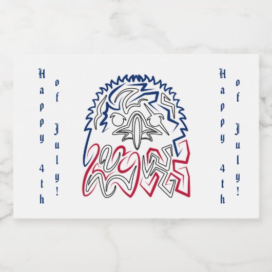 独立記念日アメリカンイーグル リキュールボトルラベル (シングルラベル)