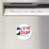 独立記念日アメリカ合衆国7月4日愛国心 マグネット (インサイチュ (食洗機))