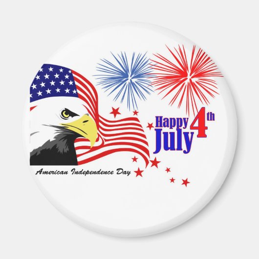 独立記念日アメリカ合衆国7月4日愛国心 マグネット (正面)