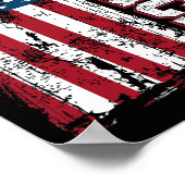 独立記念日アメリカ国旗の愛国者 ポスター (角)