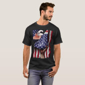 独立記念日アメリカ国旗陶芸 Tシャツ (正面フル)
