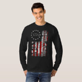 独立記念日アメリカ国旗Patriotic 1776我々T Tシャツ (正面フル)