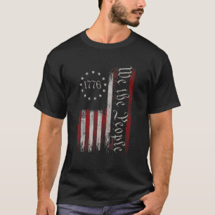 独立記念日アメリカ国旗Patriotic 1776我々T Tシャツ