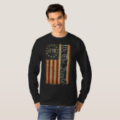 独立記念日アメリカ国旗Patriotic 1776我々T Tシャツ (正面フル)