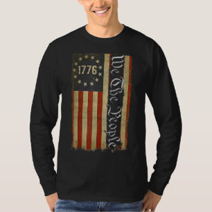 独立記念日アメリカ国旗Patriotic 1776我々T Tシャツ