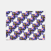 独立記念日イーグル フリースブランケット (正面(横))