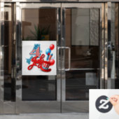 独立記念日ウィンドウの固定 ウィンドウサイン (オフィスドア)