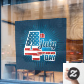 独立記念日ウィンドウの固定 ウィンドウサイン (カフェ窓)