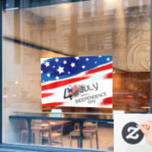 独立記念日ウィンドウの固定 ウィンドウサイン (カフェ窓)