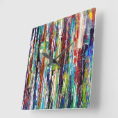 独立記念日ウォールクロック スクエア壁時計 (傾斜)