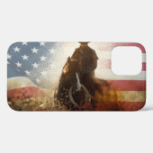 独立記念日カウボーイイメージ。 Case-Mate iPhoneケース (裏面 (横))