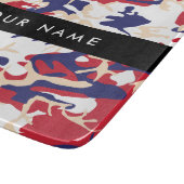独立記念日カモフラージュあなたの名前をパーソナライズ カッティングボード (角)