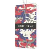 独立記念日カモフラージュあなたの名前をパーソナライズ カーエアーフレッシュナー (左)