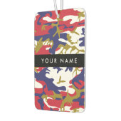 独立記念日カモフラージュあなたの名前をパーソナライズ カーエアーフレッシュナー (左)