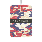 独立記念日カモフラージュあなたの名前をパーソナライズ カーエアーフレッシュナー (裏面)