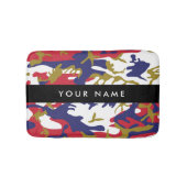 独立記念日カモフラージュあなたの名前をパーソナライズ バスマット (正面)
