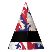 独立記念日カモフラージュあなたの名前をパーソナライズ パーティーハット (裏面)