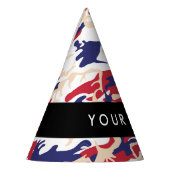 独立記念日カモフラージュあなたの名前をパーソナライズ パーティーハット (左)