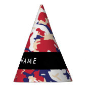 独立記念日カモフラージュあなたの名前をパーソナライズ パーティーハット (右)