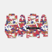 独立記念日カモフラージュあなたの名前をパーソナライズ フェイバーボックス (折り畳みなし)