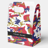 独立記念日カモフラージュあなたの名前をパーソナライズ フェイバーボックス (オープン)