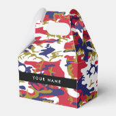 独立記念日カモフラージュあなたの名前をパーソナライズ フェイバーボックス (正面サイド)