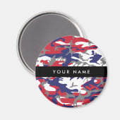 独立記念日カモフラージュあなたの名前をパーソナライズ マグネット (正面/裏面)