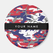 独立記念日カモフラージュあなたの名前をパーソナライズ マグネット (正面)