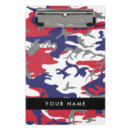 独立記念日カモフラージュあなたの名前をパーソナライズ ミニクリップボード