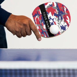 独立記念日カモフラージュあなたの名前をパーソナライズ 卓球ラケット