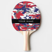 独立記念日カモフラージュあなたの名前をパーソナライズ 卓球ラケット (正面)