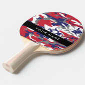 独立記念日カモフラージュあなたの名前をパーソナライズ 卓球ラケット (正面アングル)
