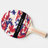 独立記念日カモフラージュあなたの名前をパーソナライズ 卓球ラケット (横)